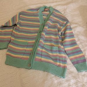 Rainbow sweater cardigan